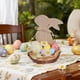 thumbnail image 5 of Decoraciones de Pascua, Adornos de Pascua, Regalos de Pascua Adornos de madera de Pascua Conejos Huevos de Pascua Estilo floral Hogar Estilo bucólico Escritorio Decoración linda Figura de conejo de ma, 5 of 5