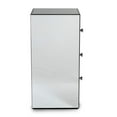 thumbnail image 2 of Nightstand, Nightstand, Mirrored Nightstand, Bedroom Nightstand, MDF Nightstand, Mirrored Bedside Table, Three Drawer Nightstand, Mirrored Nightstand with Clear Knobs, 2 of 4