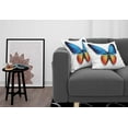 thumbnail image 3 of Ambesonne Butterfly Throw Pillow Cover 2 Pack, Cycle of Life Theme, 24", Orange Blue Black, 3 of 7