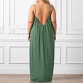 thumbnail image 6 of MAIHAN Backless Dresses for Women,Summer Sleeveless Backless cami Dresses Spaghetti Strap Flowy Dress Long Sundress with Back Tie(Light Green,XXXXXL), 6 of 6