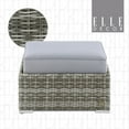 thumbnail image 2 of Elle Decor Vallauris Outdoor Ottoman with Cushion Grey, 2 of 5