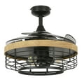thumbnail image 5 of Fanaway 51106001 Montclair 48-inch Black with Teak Trim AC Ceiling Fan with Light, 5 of 9