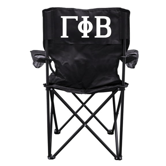 Gamma Phi Beta Black Folding Camping Chair with Carry Bag