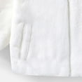 thumbnail image 4 of fnnxnal Little Girls 6T White Faux Fur Jacket - Warm Winter Coat, Machine Washable with Pockets, Cruelty-Free Soft Polyester, Fall Outerwear for Kids, 4 of 5