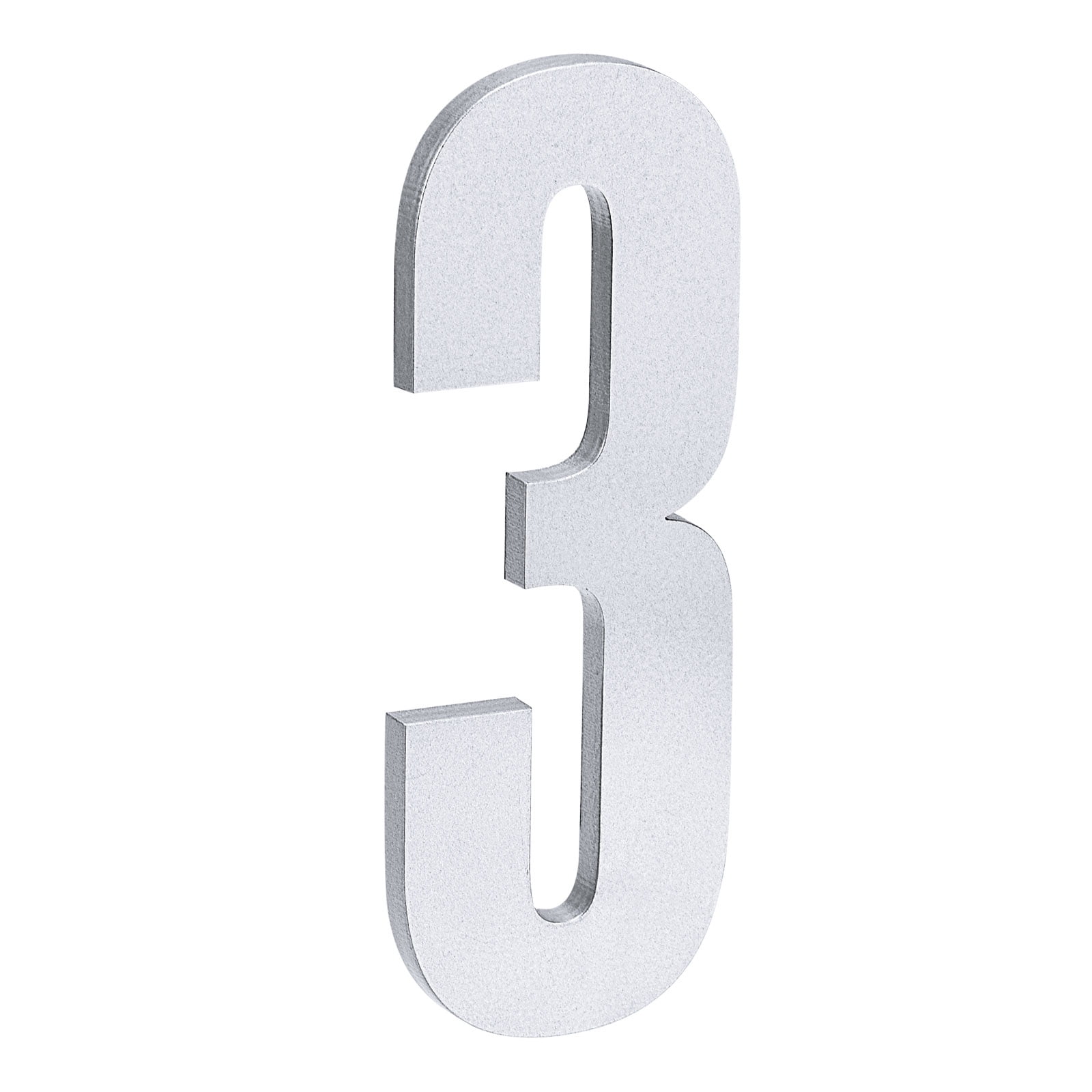 Uxcell 4.72 Inch Acrylic 3D Self-Adhesive House Number, Silver Number 3