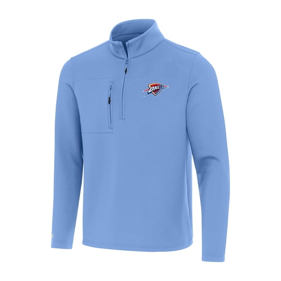 Men's Antigua  Powder Blue Oklahoma City Thunder Insider Quarter-Zip Top
