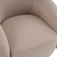 thumbnail image 6 of Christopher Knight Home Boucle Swivel Accent Chair with Wood Base, 360 Rotating Club Chair, Light Brown, 6 of 10