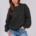 thumbnail image 2 of Timegard Crewneck Sweatshirts Women Long Sleeve Drop Shoulder Pullover Fall Casual Loose Comfy Tops, 2 of 9