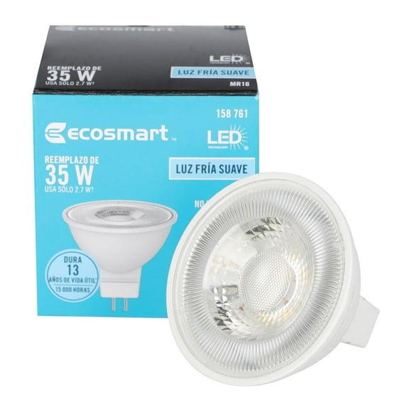 Pack De 2 Foco Led Mr16 Ecosmart 2.7W 265Lm Luz Blanca 5000K
