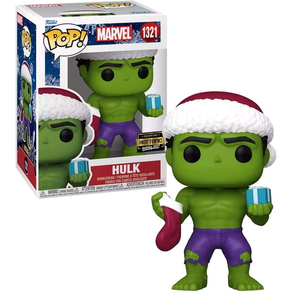 Funko POP! Marvel Hulk Exclusive Vinyl Holiday Santa Figure #1321