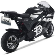 MotoTec 48v 1000w Kids Superbike Large Pocket Bike Black