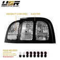 thumbnail image 3 of 1996-1998 Ford Mustang Black Trim All Clear Lens Tail Lights - Unique Style Racing, 3 of 11