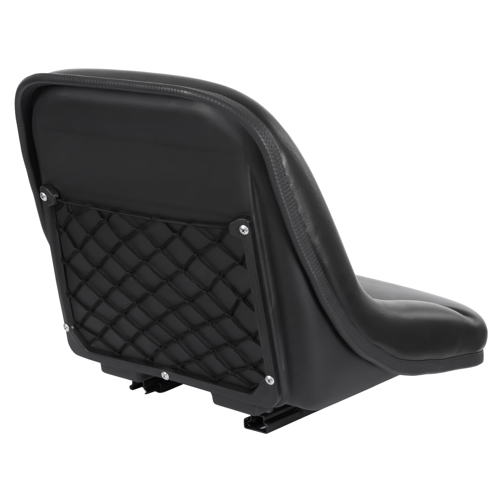 Utility Universal Lawn Mower Seat Black Garden Tractor Seat Cranes Forklifts Tractors Suspension Seat 18.5" L&W,14.88in H