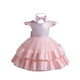 thumbnail image 1 of Odeerbi Niñas Verano Sparkly Lentejuelas Princesa Vestido Satén Tul Cumpleaños Vestido de Noche Ruffle Manga Arco Vestido de Flor Niña Vestidos Formales, 1 of 5