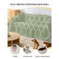 thumbnail image 4 of Sage Green Moroccan Couch Cover for Dogs, Boho Ethnic Chic Abstract Geometric Washable Sofa Covers Slipcover for Pets Dogs Futon Cover, Couch Recliner Covers, Oversized Chair Slipcover 71"x91", 4 of 9