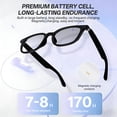 thumbnail image 7 of GJX Bluetooth Glasses for Women and Men,Smart Glasses,Semi-Open Sun Glasses,AI Glasses with Audio Calling and Voice Assistant,AI Translation for Hiking,Driving,Cycling,Black, 7 of 7