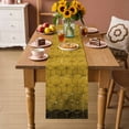 thumbnail image 2 of Yellow Geometric Table Runner 36 Inches Long Farmhouse Dress Scarves, Modern Abstract Art Ombre Dining Tablerunner for Coffee Table/Kitchen Island/Party Décor, Small 13" x 36", 2 of 8
