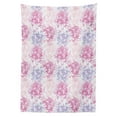 thumbnail image 3 of Ambesonne Flowers Tablecloth Rectangular Table Cover, Romantic Floral Design, 60"x84", Pink and White, 3 of 4