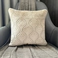 thumbnail image 2 of The HomeCentric Designer Throw Pillow covers Beige 24"x24" (60x60 cm) Velvet Geoetric, Cut Velvet Pillow Case For Sofa Chouch, Hotels, living, Bed Room, Geometric - Velvet Majestic Pearl, 2 of 10