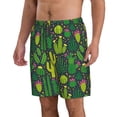 thumbnail image 2 of KLL Cactus 1 Men's Casual Summer Beach Shorts Hawaiian Shorts with Pockets-X-Large, 2 of 5