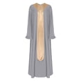 thumbnail image 3 of RUNQHUI Women’s Choir Robe Roman Cassock Flared Long Sleeves Pulpit Robe and Pastor Gray L, 3 of 5