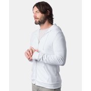 Alternative Men's Rocky Fleece Zip Hoodie, Eco White, 3X-Large