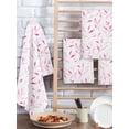 thumbnail image 2 of Pink Leaf Kitchen Dish Towels for Drying Dishes Set of 2, Modern Botanical Foliage Plant Country Flower Waffle Weave Microfiber Hand Tea Bathroom Towels Quick Dry & Absorbent Towel 15.7x23.6, 2 of 7