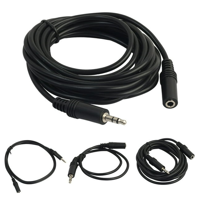 MesaSe 3.5mm Male to 3.5mm Female Extension Stereo Audio Cable Tool Headset Dual Use