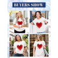 thumbnail image 6 of XCHQRTI Womens Love Heart T-Shirts Valentine's Day Graphic Tees Short Sleeve Plus Size Tops, 6 of 11