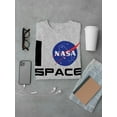 thumbnail image 3 of NASA I Love Space NASA Logo Graphic Men Athletic Heather T-Shirt, Male Small, 3 of 4