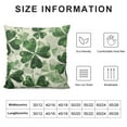 thumbnail image 5 of Awypu  St Patricks Day Pillow Cover 18x18 Inch Shamrock Lucky Clovers Green Decorative Throw Pillow Case Saint Patricks Outdoor Cushion Cover for Home Couch Sofa Holiday Decor, 5 of 5