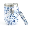 thumbnail image 3 of Hi Peach Layne, Mother's Day Gift Set, Blue Toile Wine Tumbler with Nail File, 3 of 10