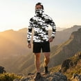 thumbnail image 6 of Men's UPF 50+ Cooling Compression Hoodie, Long Sleeve Muscle Rash Guard Fishing Shirt with Integrated Face Mask Lightweight Summer Outdoor Tops, 6 of 6