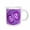 White, variant on 3drose, Cute Butterfly on Purple Dots 1, 15oz Two-tone Blue Mug