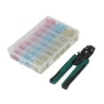 thumbnail image 3 of Kit de herramientas de engarce de casquillos para conectores de cables eléctricos aislados, engarce de trinquete autoajustable para AWG 22–10, 3 of 12