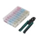 thumbnail image 3 of Kit de herramientas de engarce de casquillos para conectores de cables eléctricos aislados, engarce de trinquete autoajustable para AWG 22–10, 3 of 12