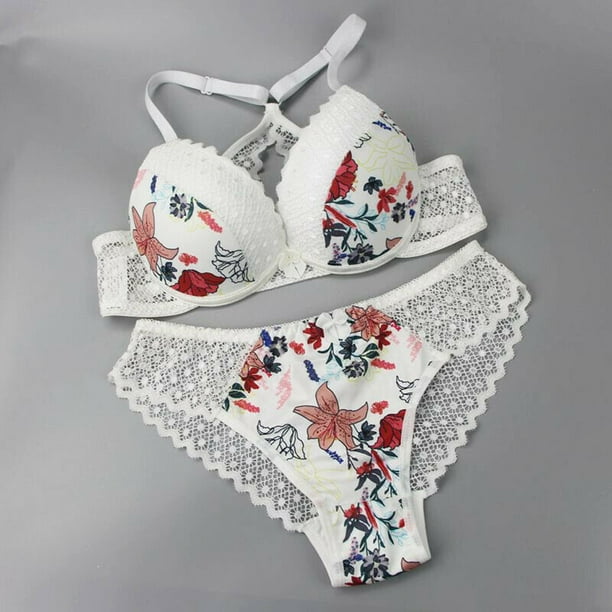 Lingerie For Women Embroidery Lace Extreme Padded Push Up Underwear Bra Set  Bra Sets Underwear Women 