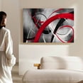 thumbnail image 3 of 1Pc Framed Canvas Wall Art Abstract Lines, Red, Black And White Three-Color Flow, Modern Minimalist Print Canvas Poster Painting Room Wall Decor, Ideal Gift For Bedroom Living Room Hallway Dorm, 3 of 9