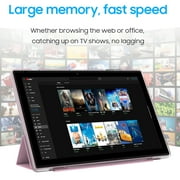 10 inch Android 14 Tablet with Keyboard, 2 in 1 Tablets Set Include Case Mouse Stylus Film, 8GB RAM+64GB ROM, Quad Core 10.1'' Tab, 6000mAh Battery, 8MP Dual Camera, Google GMS Tableta, Pink