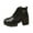 Black, variant on Wensltd Womens Boots Chunky Heel Round Toe Booties Side Zipper Wide Width Fall Winter Dress Shoes