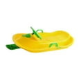thumbnail image 2 of Siruishop Snow Sled with Steering Wheel Brake Gift Snow Sledge for Children Girls Kids Yellow, 2 of 8