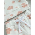 thumbnail image 6 of Infant Baby Girls 3PCS Pants Sets Long Sleeve Floral Tops Drawstring Pants Headband Sets, 6 of 8