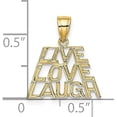 thumbnail image 4 of 14K Yellow Gold LIVE LAUGH LOVE Charm - 11.09mm, 4 of 6