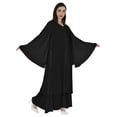 thumbnail image 2 of Bimba Islamic Prayer Long Dress For Women Solid Abaya With Hijab/Scarf Bell Sleeves Kaftan, 2 of 7