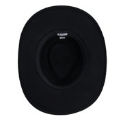 Kanut Sports - Rocky - Wool Felt Western-Style Black Cowboy Hat for Male