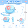 thumbnail image 5 of Blue Simulated Pearl Princess Jewelry Toys Set with Plush Crossbody Bag, 5 of 7