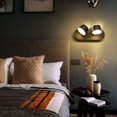 thumbnail image 3 of Set Of 2 Led Wall Lights - 2 Bulbs With Switch Black Reading Light Indoor 12W Sconce Reading Lamp Warm White 3000K Up Down Wall Sconce Wall Sconce Wall Spotlight Children'S Room Bedroom Hallway, 3 of 5