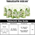 thumbnail image 2 of St Patrick''s Day Round Tablecloth 60 Inch Spring Holiday Green Shamrock Floral Table Cloth Rustic Farmhouse Polyester Table Cover for Party Kitchen Dining Room Home Decor, 2 of 6