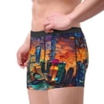 thumbnail image 3 of Bingfone Neon Shanghai Cityscape Night Men's Underwear - Casual Stretch Boxer Briefs-Medium, 3 of 7