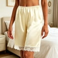 thumbnail image 4 of Bainana Women'S Satin Shorts Casual Elastic Waist Shorty Fashion Summer Shorts With Lace Trim For Indoor Loungewear, 4 of 9
